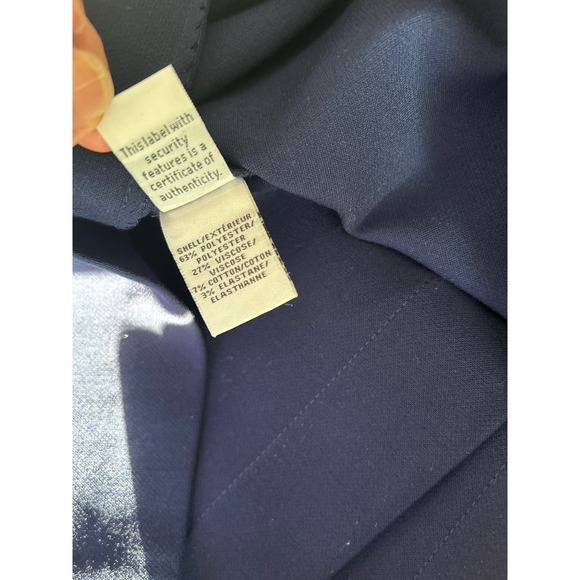 DVF Diane von Furstenberg Navy Blue Eliza Back Pleated A-line Skirt Size 6 - Picture 9 of 9